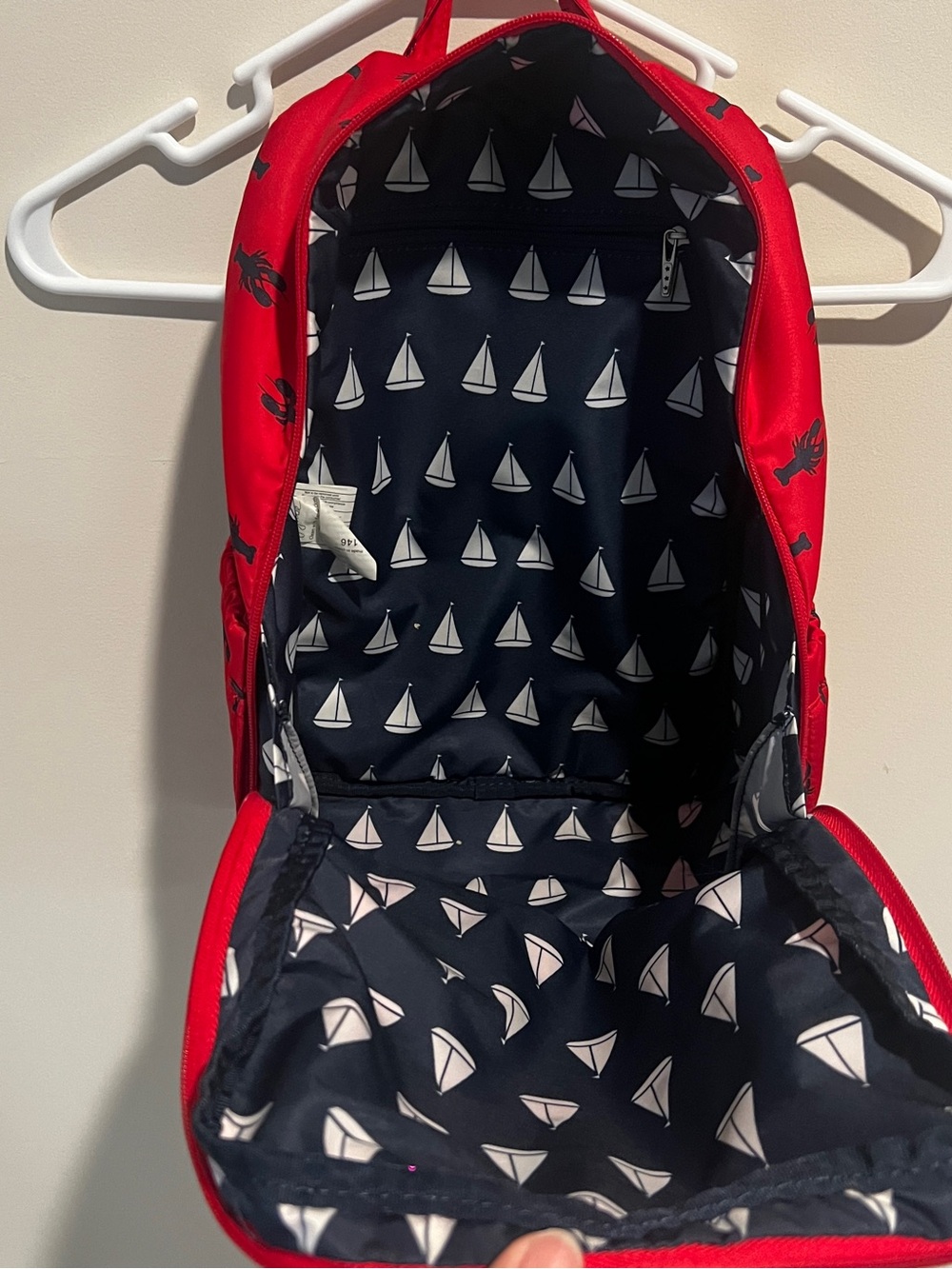 Ju-Ju-Be Kids Backpack in Cape Cod Red with Navy Print - Picture 5 of 9